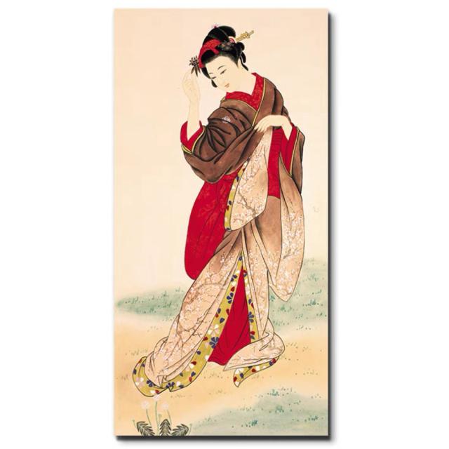A036415美人掛絵アートパネル和風アートフレーム 絵画 絵 壁画 壁掛け パネルインテリア