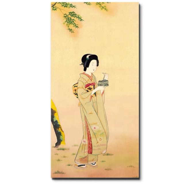 A036417美人掛絵アートパネル和風アートフレーム 絵画 絵 壁画 壁掛け パネルインテリア