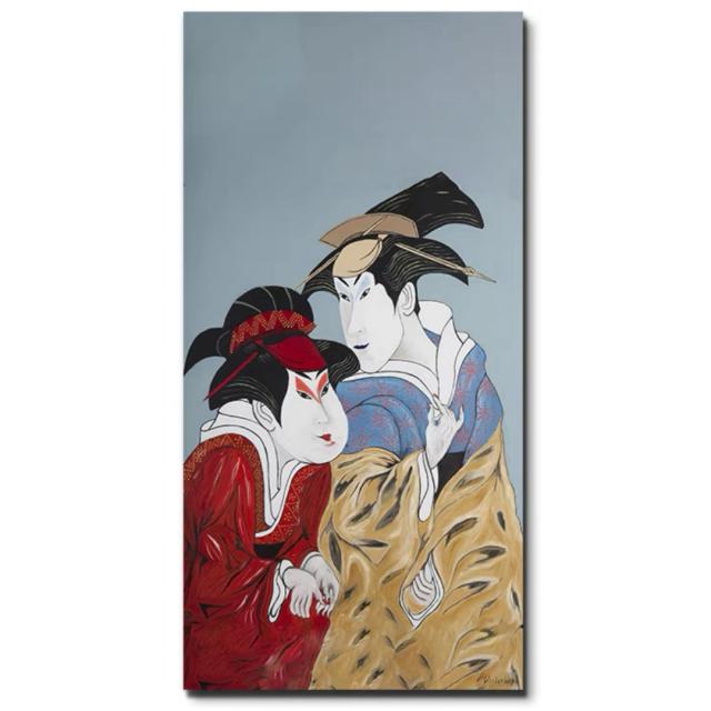 A036423美人掛絵アートパネル和風アートフレーム 絵画 絵 壁画 壁掛け パネルインテリア