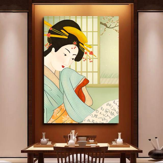 A036442美人掛絵アートパネル和風アートフレーム 絵画 絵 壁画 壁掛け パネルインテリア