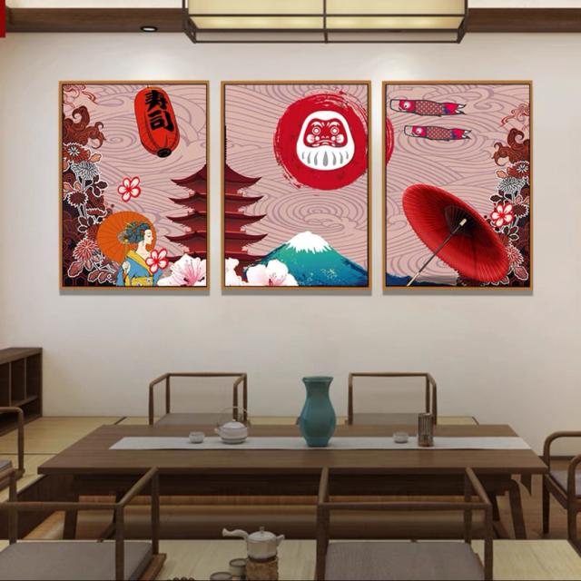 A036449和風 壁飾りアートパネル プリント絵画おしゃれ壁掛け キャンバスプリントポスター