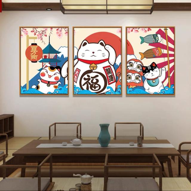 A036451和風 壁飾りアートパネル プリント絵画おしゃれ壁掛け キャンバスプリントポスター
