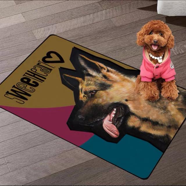 A036484ラグマット リビングマット 玄関マット お風呂マット 犬柄雑貨 イヌ　ワンちゃん