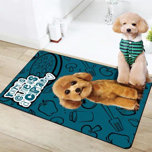 A036488ラグマット リビングマット 玄関マット お風呂マット 犬柄雑貨 イヌ　ワンちゃん