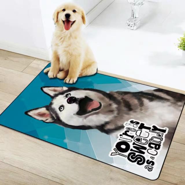 A036492ラグマット リビングマット 玄関マット お風呂マット 犬柄雑貨 イヌ　ワンちゃん