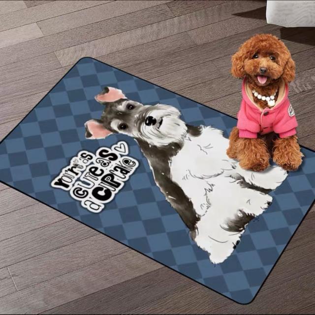 A036501ラグマット リビングマット 玄関マット お風呂マット 犬柄雑貨 イヌ　ワンちゃん