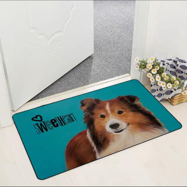 A036504ラグマット リビングマット 玄関マット お風呂マット 犬柄雑貨 イヌ　ワンちゃん