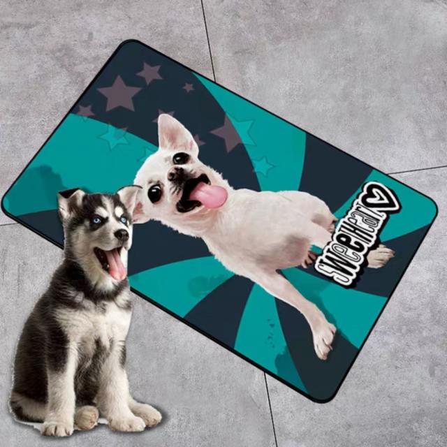 A036506ラグマット リビングマット 玄関マット お風呂マット 犬柄雑貨 イヌ　ワンちゃん