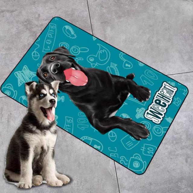 A036508ラグマット リビングマット 玄関マット お風呂マット 犬柄雑貨 イヌ　ワンちゃん