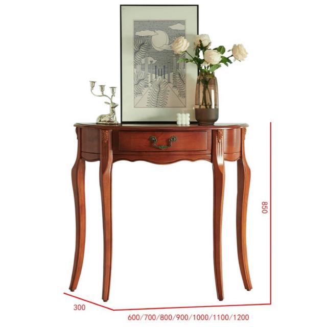 アンティーク調コンソール花台 置物台 玄関テーブル サイドテーブル