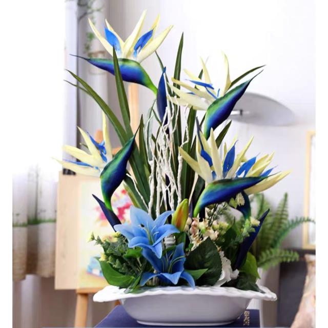 A036596造花インテリア雑貨 花束インテリアフラワーお部屋の装飾 ポット入り 造花ブーケ