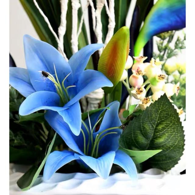 A036596造花インテリア雑貨 花束インテリアフラワーお部屋の装飾 ポット入り 造花ブーケ_3