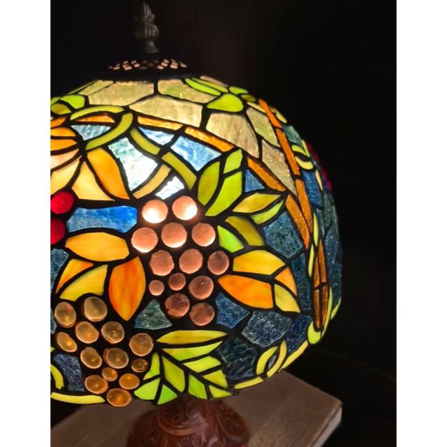い118ステンドグラスランプ 卓上スタンド 豪華テーブルランプ 卓上