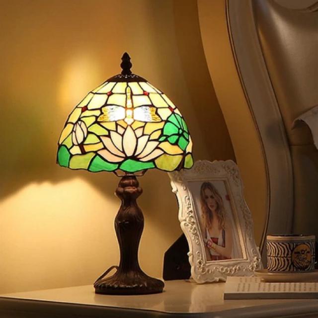 い118ステンドグラスランプ 卓上スタンド 豪華テーブルランプ