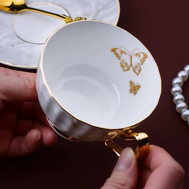 A036847ティー・コーヒーカップセット カップ＆ソーサー4客セット ．陶磁器ティーセット_3
