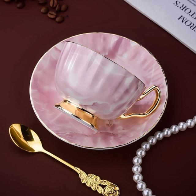 A036848ティー・コーヒーカップセット カップ＆ソーサー4客セット ．陶磁器ティーセット