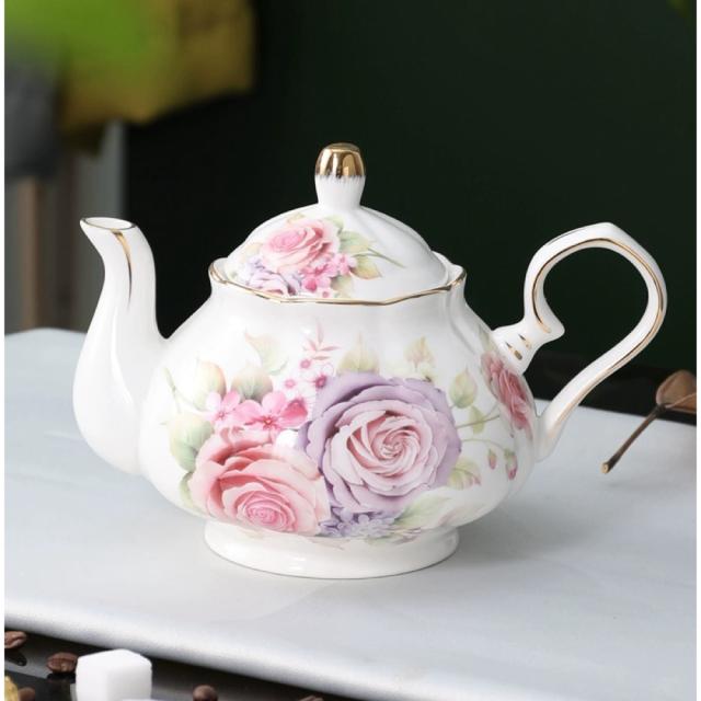 A036849ティー・コーヒーカップセット カップ＆ソーサー6客セット 陶磁器ティーセット花柄_2