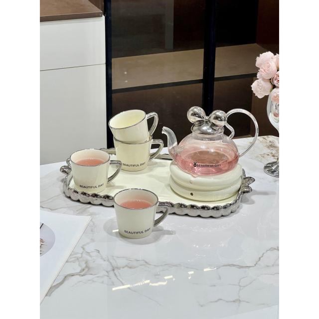 A034221高級果物皿．盛り皿 お菓子皿、フルーツプレート、花柄豪華〜果物カゴ お菓子鉢