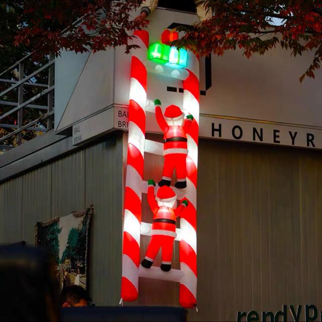 クリスマス飾りサンタさん ライトアップ インフレータブル 膨らます庭　屋外装飾