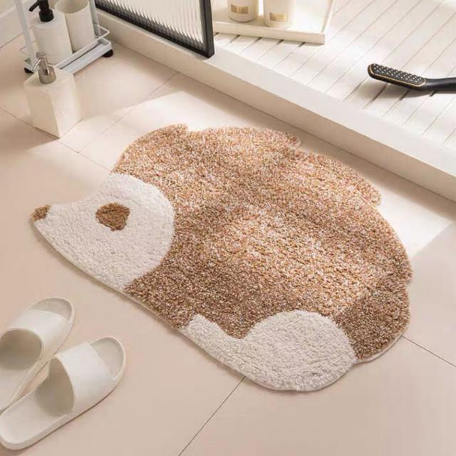 ハリネズミラグマット 玄関マット．カーペット．お風呂マット バスマット