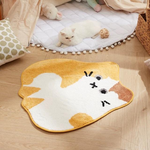 ラグマット リビングマット 玄関マット．カーペット．お風呂マット 猫柄
