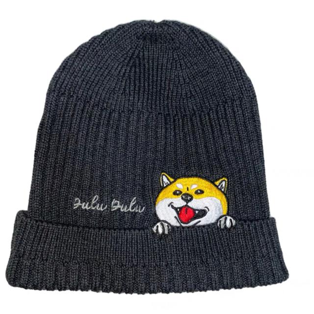 柴犬 刺繍キャップ　帽子　ニット帽　犬雑貨・犬グッズ 犬柄