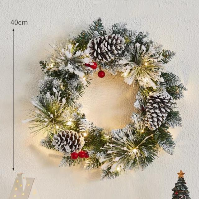 クリスマスリース クリスマススワッグ　 壁飾り 人工造花 デラックスリース