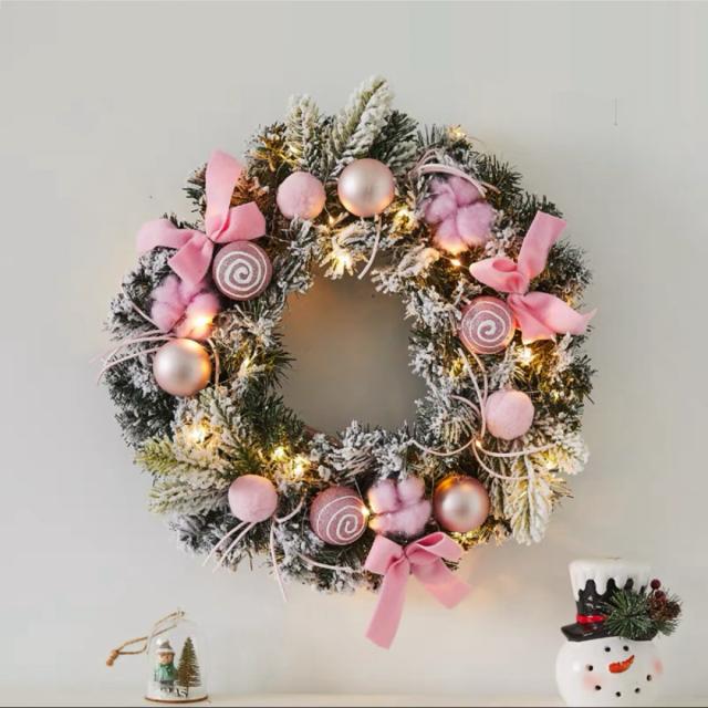 クリスマスリース クリスマススワッグ 壁飾り 人工造花 デラックス