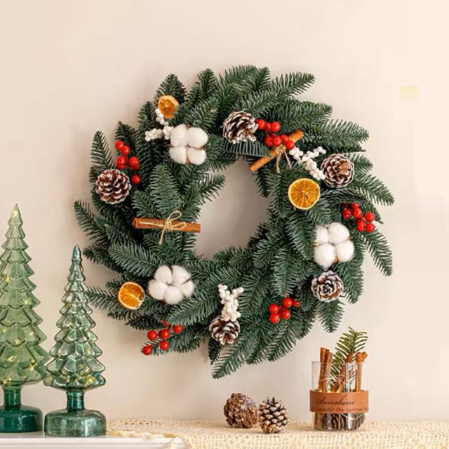 クリスマスリース クリスマススワッグ　 壁飾り 人工造花 デラックスリース