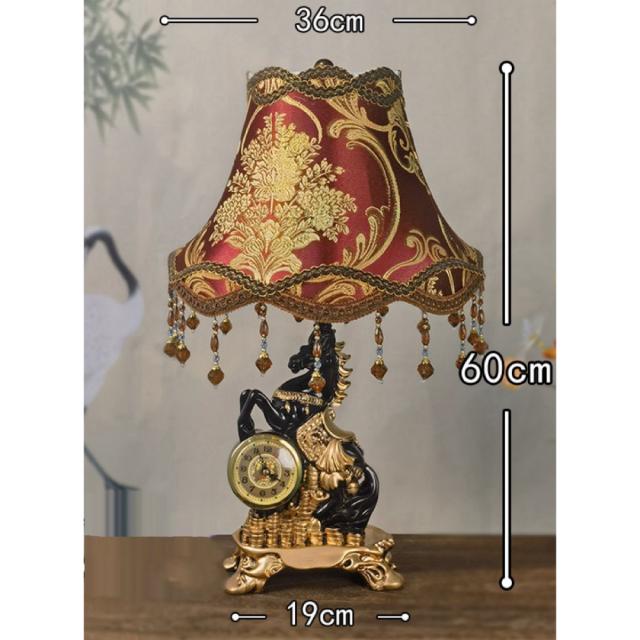 時計 馬柄 照明スタンドライト テーブルランプ デスクライト 卓上ステンド