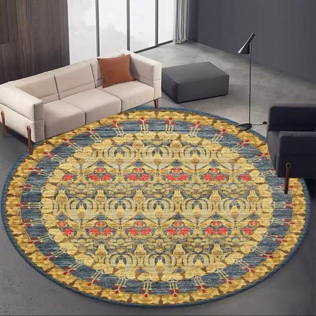 クラシックラウンドカーペット 形絨毯 ラグマット　玄関マット