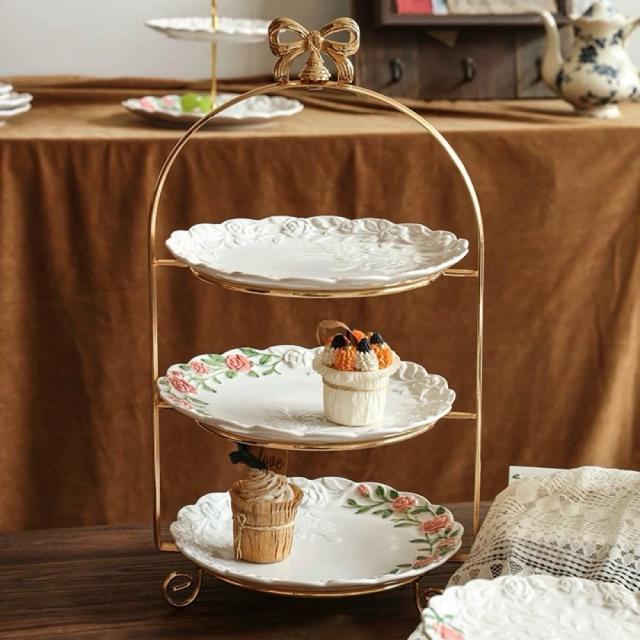 ケーキ スタンド プレート 3段セット アフタヌーンティー フルーツ