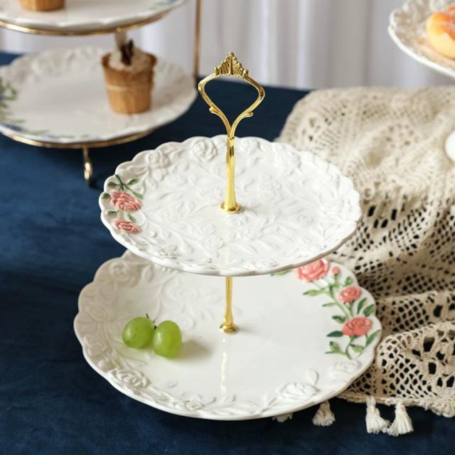 ケーキ スタンド プレート2段セット アフタヌーンティー フルーツ