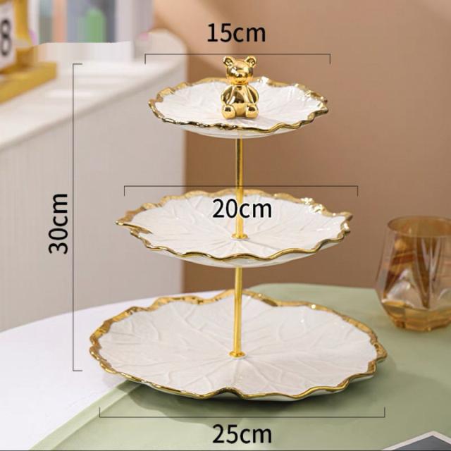 ケーキ スタンド プレート 3段セット アフタヌーンティー フルーツ トレー 皿