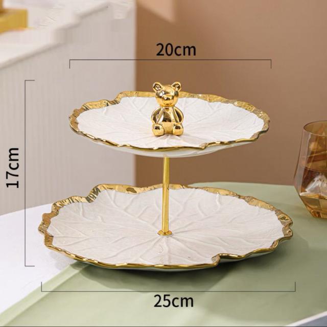 ケーキ スタンド プレート 2段セット アフタヌーンティー フルーツ トレー 皿