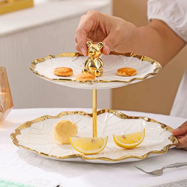 ケーキ スタンド プレート 2段セット アフタヌーンティー