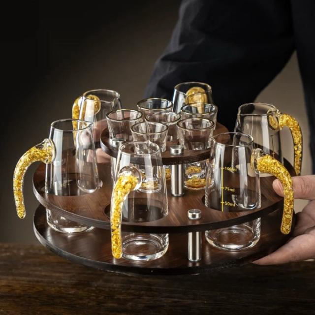 グラス 冷酒器 冷酒グラス グラスセット ショットグラス 金箔入れ高級グラス