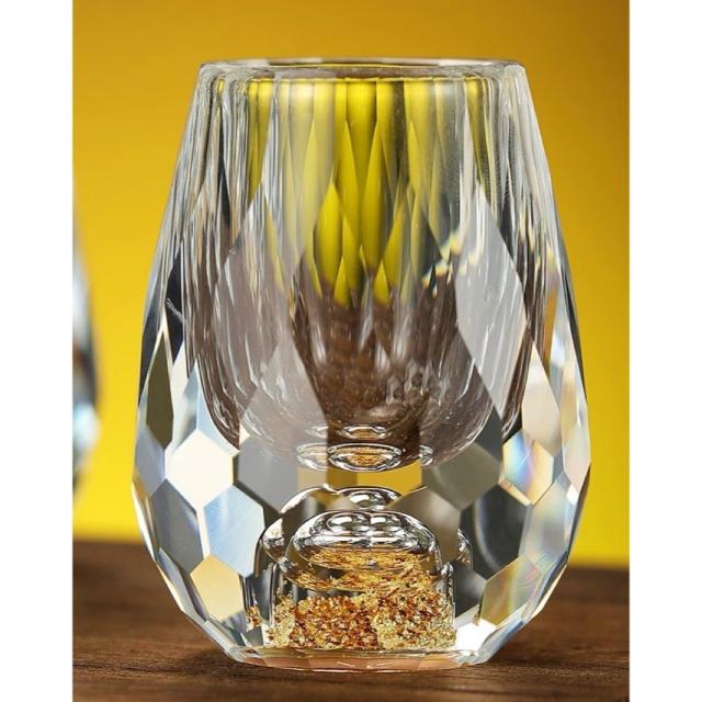 グラス 冷酒器 冷酒グラス グラスセット ショットグラス 金箔入れ高級グラス_2