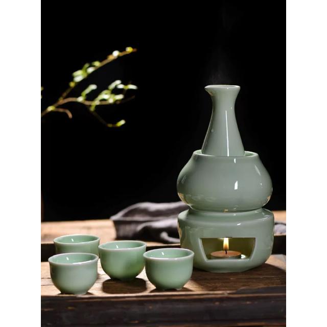 酒器 徳利 熱燗 焼酎 日本酒 清酒 食器 陶器 酒燗器 保温器 温燗 おちょこ_1