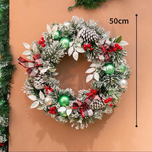 クリスマスリース クリスマススワッグ　 壁飾り 人工造花 デラックスリース