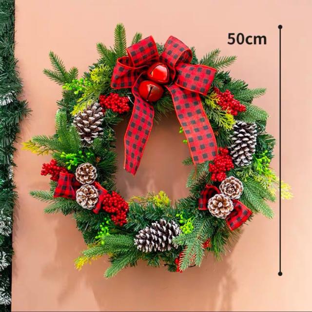 クリスマスリース クリスマススワッグ　 壁飾り 人工造花 デラックスリース