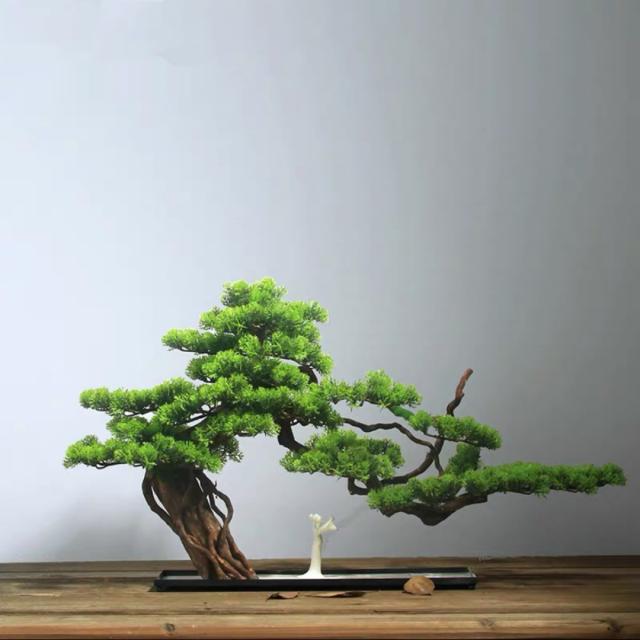 インテリアグリーン 高級模造迎客松盆栽 置物 禅意迎客松盆栽装飾品 人工観葉植物 高級模造迎客松盆栽 置物 禅意迎客松盆栽装飾品 人工観葉植物