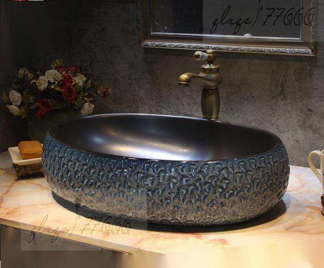 高級洗面台 ．洗面ボウルセット 洗面ボール 陶器 手水鉢 ．手洗器 手洗い鉢 洗面器 蛇口 排水金具付き｜au PAY マーケット