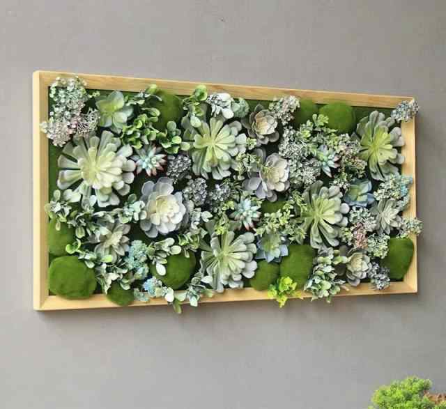 壁飾り ．人工観葉植物 壁掛けインテリア ディスプレイ 壁掛けミックス