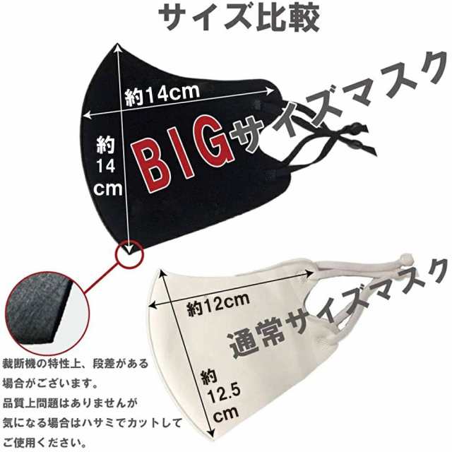 マスク 洗える 大きめサイズ 大きいマスク 中厚手生地 送料無料 ４枚