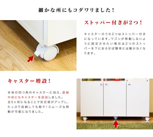 リビングデスク 収納付き 幅90cm ホワイト 木製 日本製 組立式 奥行32.5 高さ69 作業台 デスク 収納 引き出し 机 木製 おしゃれ キャスター付き PCデスク パソコン台 収納 PCキャビネット シンプル 北欧 モダン_11