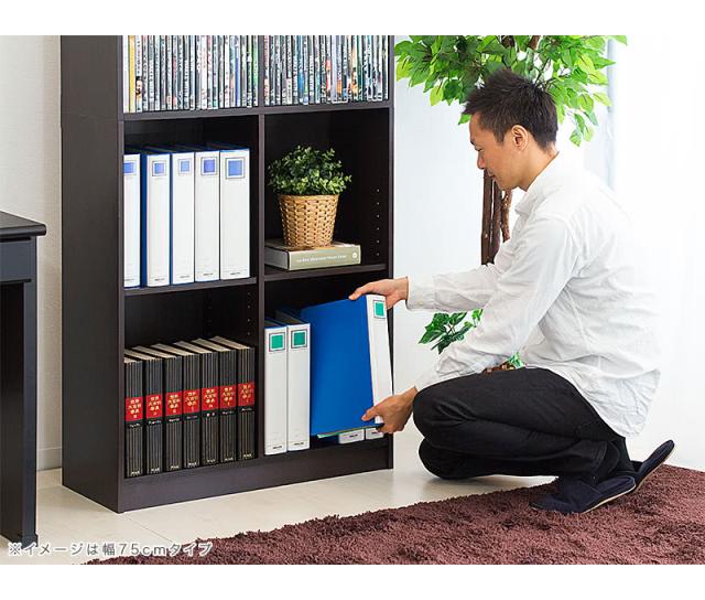 本棚 オープンラック 幅75cm 高さ180cm ラック シェルフ 書棚 本棚 大容量 シンプル 木製 A4 書類 整理 事務所 壁面収納 子供部屋 教科書 収納 ホワイト/ブラウン_9