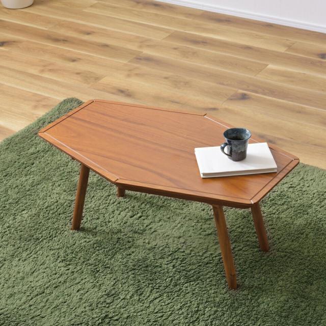 コタツ ライトブラウン コタツ コタツテーブル センターテーブル ミニ コンパクト 一人使い オールシーズン ハーフヒーター 天然木 アカシア デザイン おしゃれ シャープ
