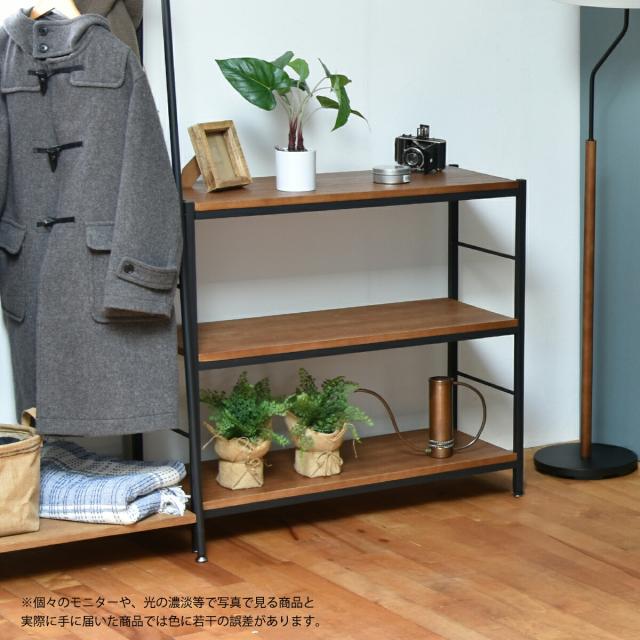 ZAGA　3段ラック　幅90 ラック ラック収納 収納ラック 収納 収納アイデア 収納術 収納棚 シェルフ オープンシェルフ オープンラック 家具 インテリア インテリアコーディネート インテリア家具 アンティーク アンティーク家具 ヴィンテージ インダストリアル 木製 天然木_5
