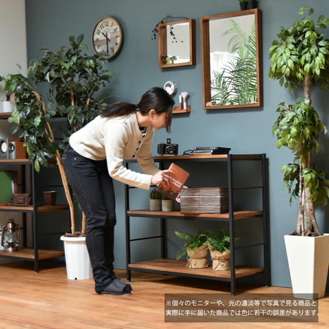 ZAGA　3段ラック　幅90 ラック ラック収納 収納ラック 収納 収納アイデア 収納術 収納棚 シェルフ オープンシェルフ オープンラック 家具 インテリア インテリアコーディネート インテリア家具 アンティーク アンティーク家具 ヴィンテージ インダストリアル 木製 天然木_8